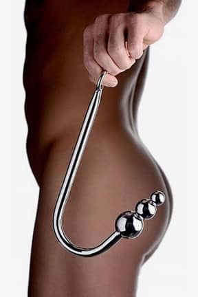 Analkugler Steel Anal Hook with Beads