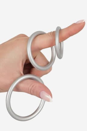 Penisringe Metallic Silicone Cock Ring Set