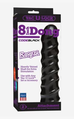 Nyheder Doc Johnson Code Black Raging Hard Dildo 20cm