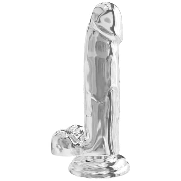 ToyJoy Get Real Clear Dildo with Balls 7 inch