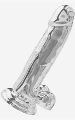 For kvinder ToyJoy Get Real Clear Dildo with Balls 7 inch