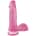 Basix Rubber 6 Inch Dong With Suction Cup Pink