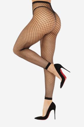 Lingeri Industrial Net Footless Tights Black - Nettights uden fødder